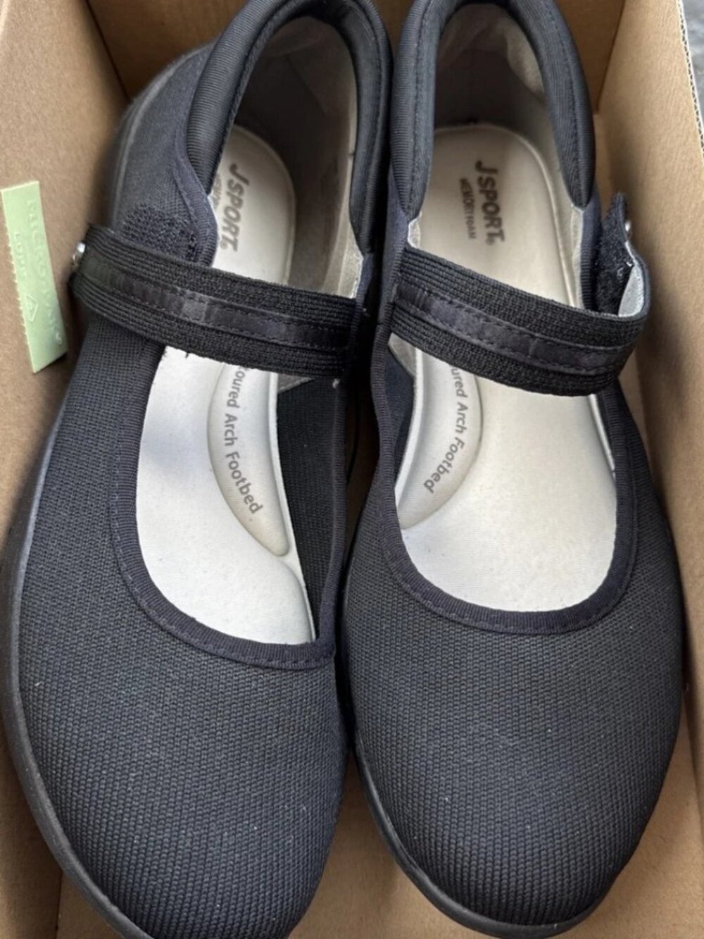 JSport Melody Black Contour Arch Footbed Blk Size 10